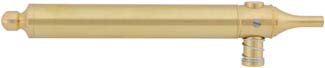Flint priming flask, with free flow valve, brass